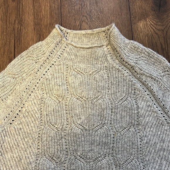 Talbots mock neck gray wool sweater size small - Picture 3 of 6